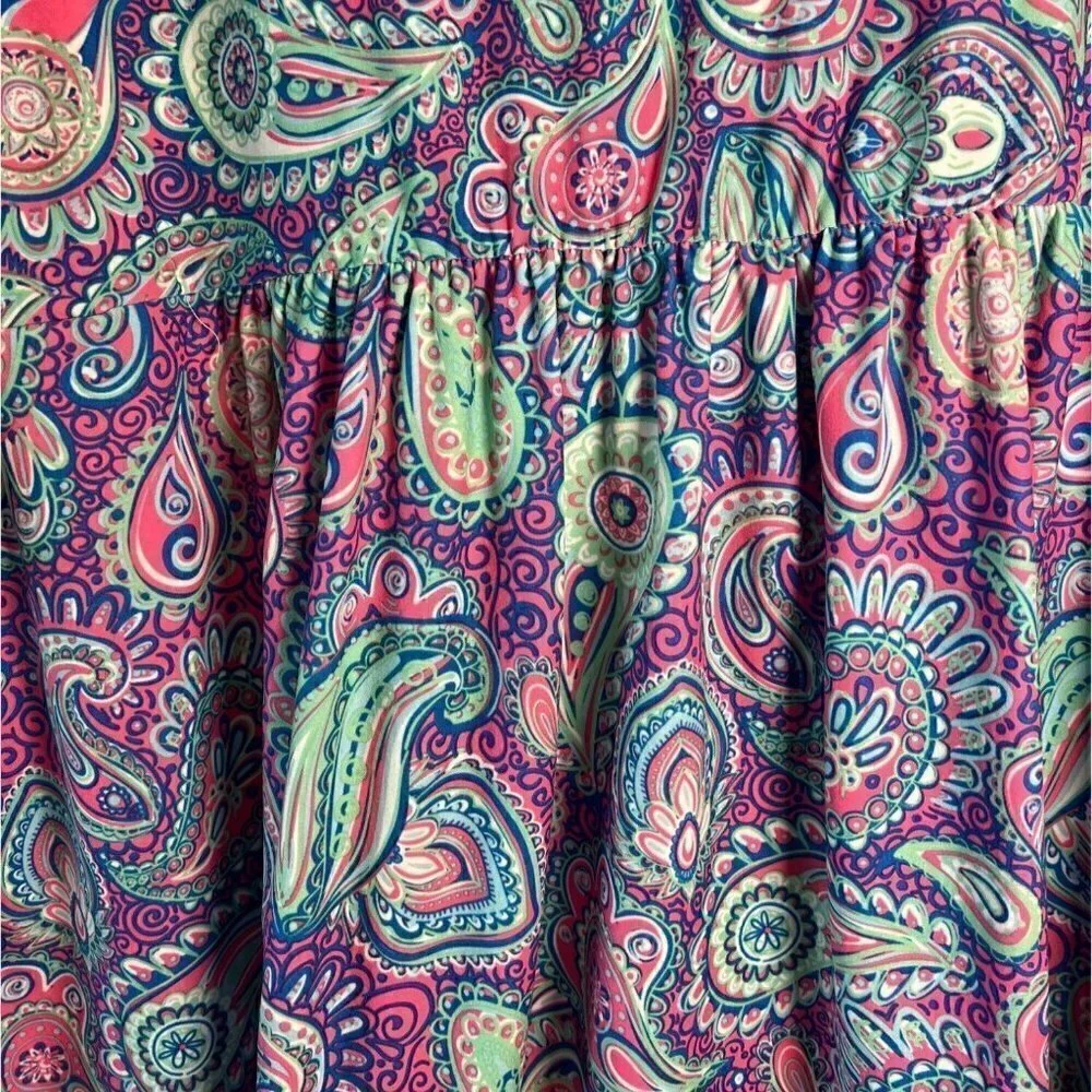 SIMPLY Southern Colorful Paisley Size 12 Women’s Tunic Top or Dress Size Medium - Picture 7 of 10